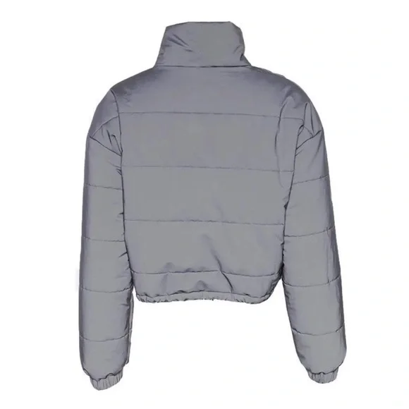 Reflective cropped puffer jacket - Picture 6 of 7